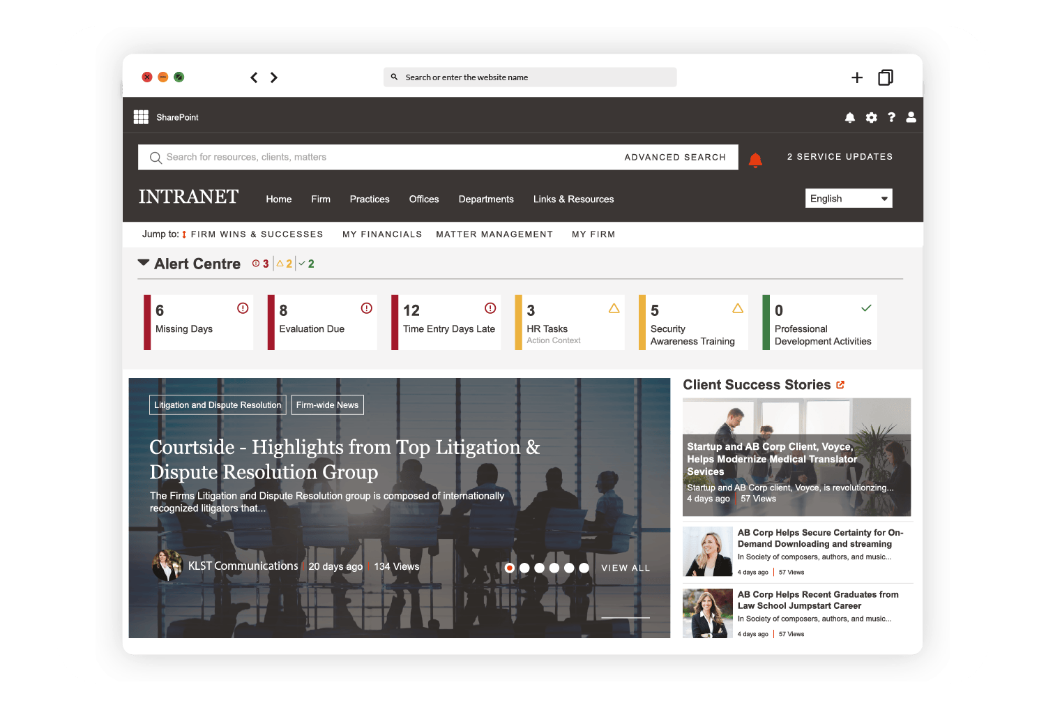 SharePoint Consulting Mockup