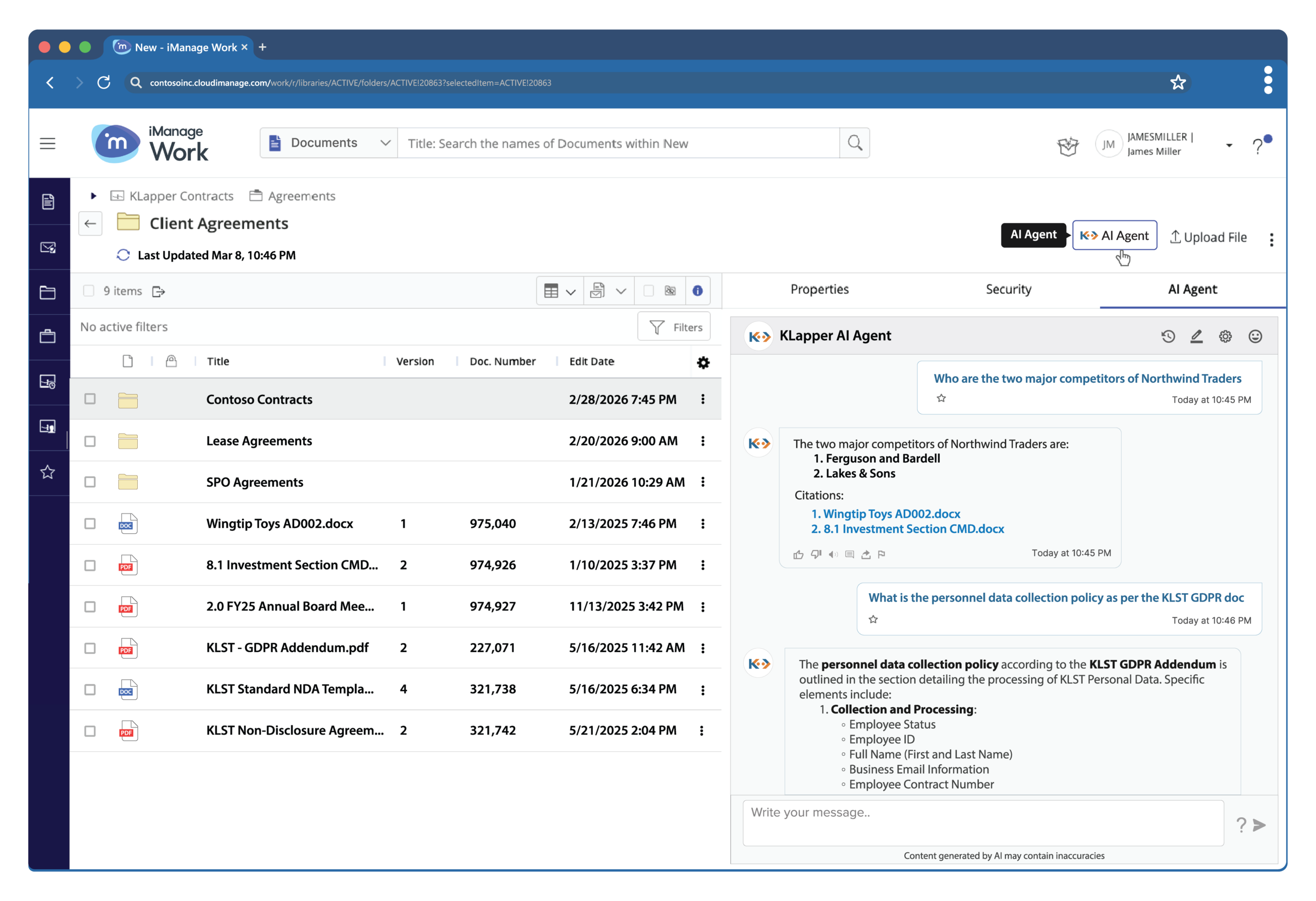 KLapper Add-In for iManage