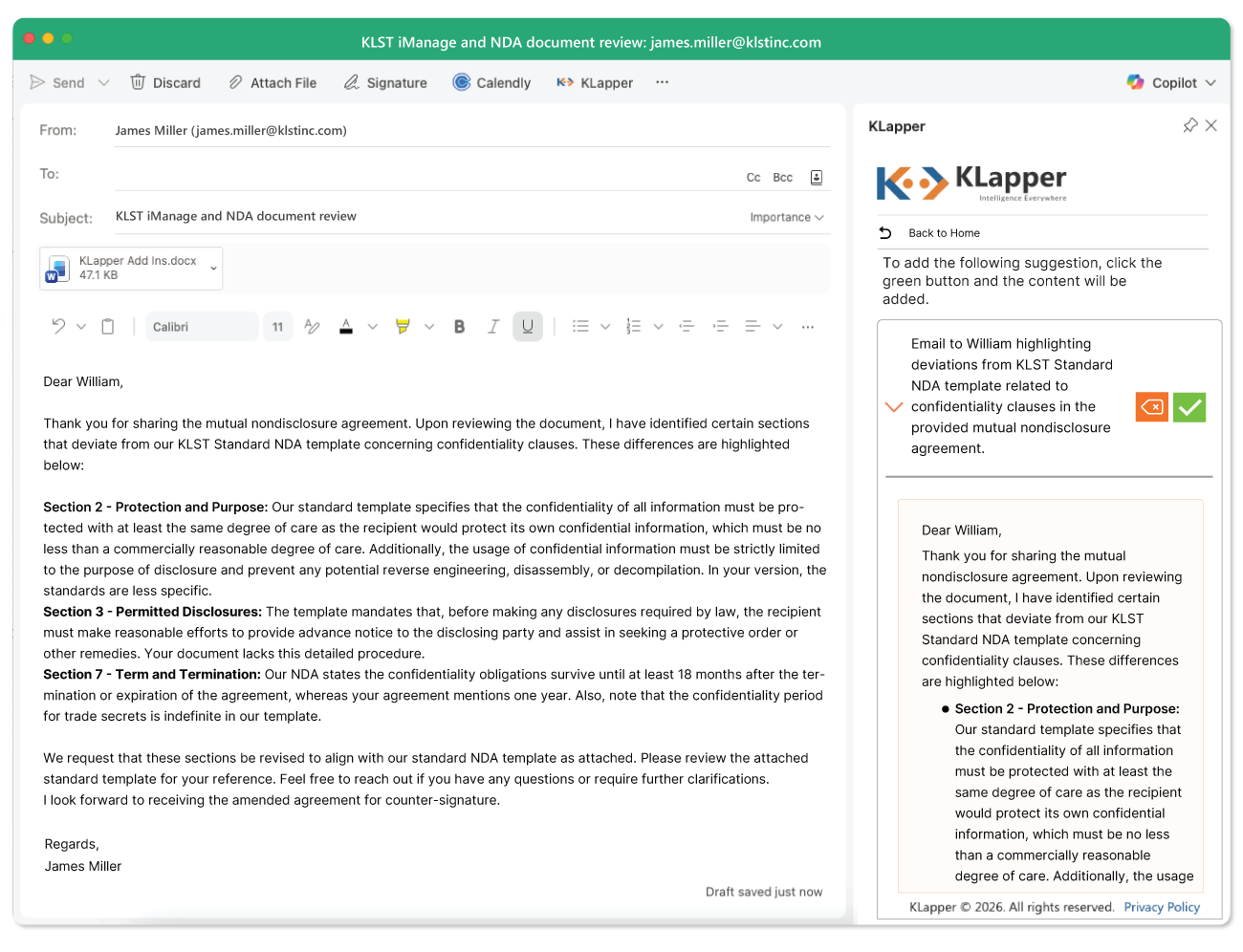 KLapper Add-In for Word