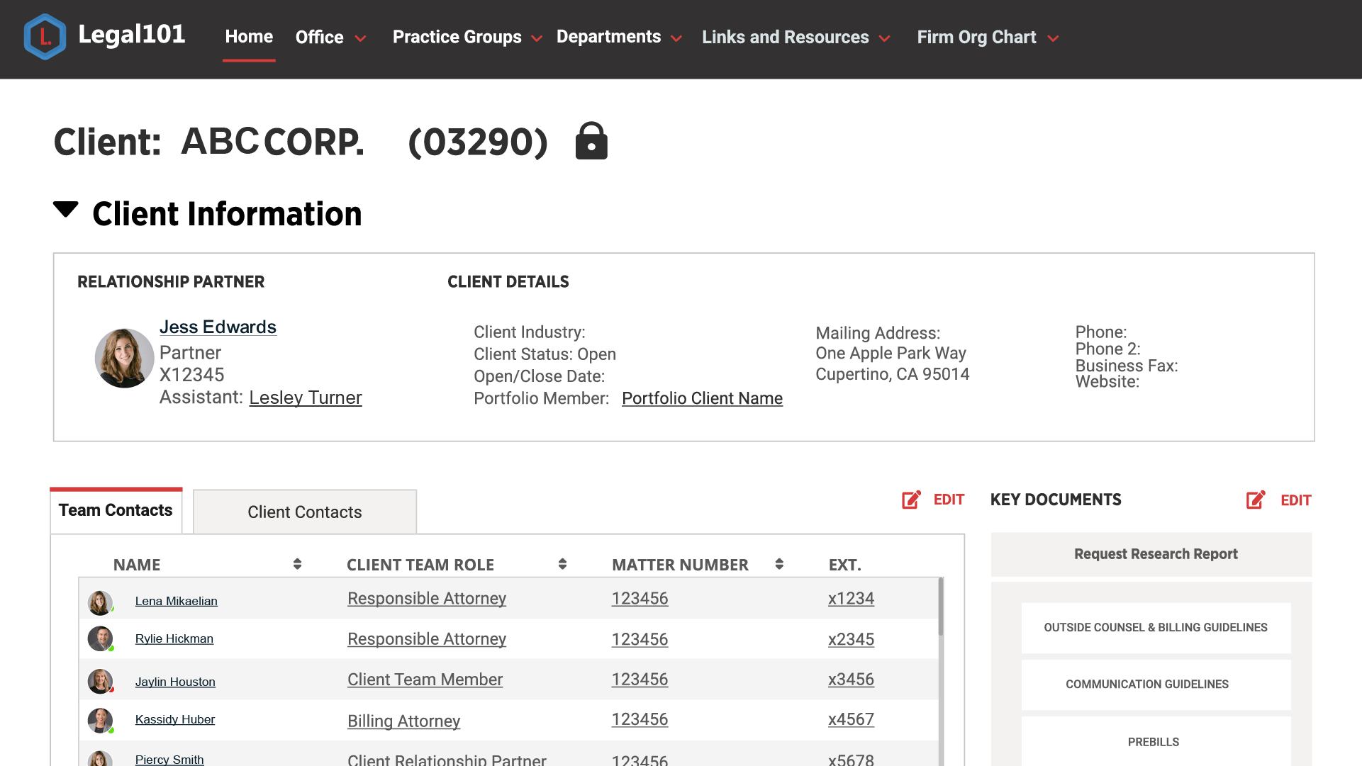Secure Client Matter Access