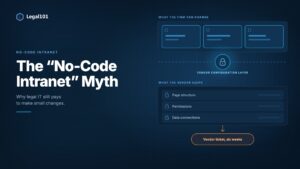 The “No-Code Intranet” Myth: Why Legal IT Still Pays to Make Small Changes