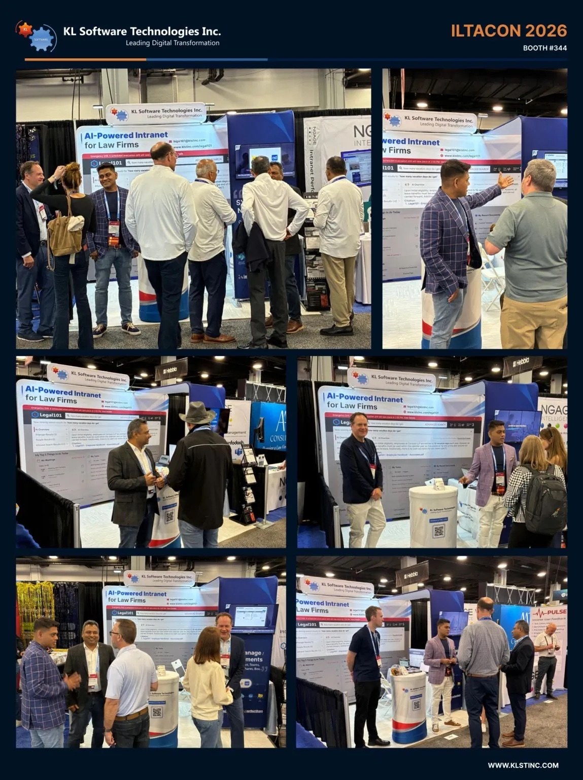 Booth 344 visitor and demo collage