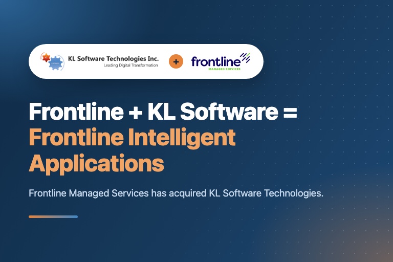 Frontline + KL Software = Frontline Intelligent Applications