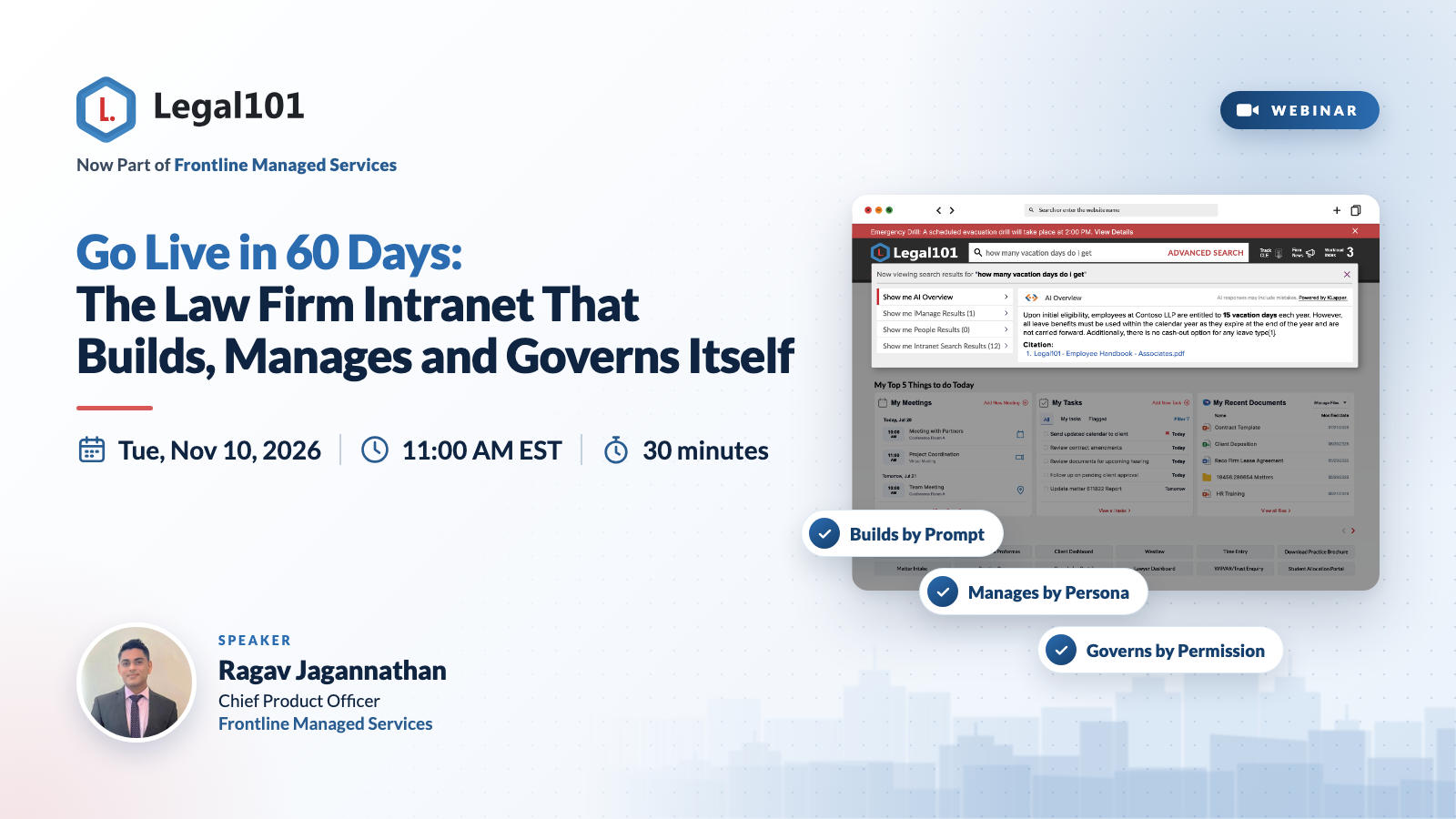 Go Live in 60 Days: The Law Firm Intranet That Builds,  Manages and Governs Itself